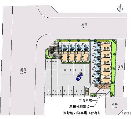 ★手数料０円★印西市木下南　月極駐車場（LP）